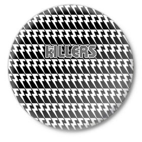 Значок с принтом The Killers в Курске,  металл | круглая форма, металлическая застежка в виде булавки | 
