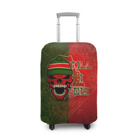 Чехол для чемодана 3D с принтом Локомотив в Курске, 86% полиэфир, 14% спандекс | двустороннее нанесение принта, прорези для ручек и колес | красно зеленые | локо | паровоз