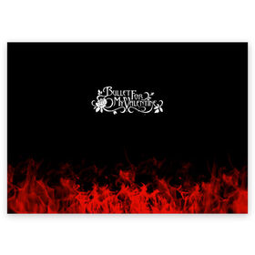 Поздравительная открытка с принтом Bullet for my Valentine в Курске, 100% бумага | плотность бумаги 280 г/м2, матовая, на обратной стороне линовка и место для марки
 | band | bullet for my valentine | metal | music | rock | атрибутика | группа | метал | музыка | рок