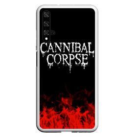 Чехол для Honor 20 с принтом Cannibal Corpse в Курске, Силикон | Область печати: задняя сторона чехла, без боковых панелей | band | cannibal corpse | metal | music | rock | атрибутика | группа | метал | музыка | рок