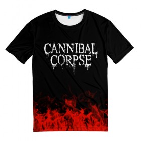 Мужская футболка 3D с принтом Cannibal Corpse в Курске, 100% полиэфир | прямой крой, круглый вырез горловины, длина до линии бедер | band | cannibal corpse | metal | music | rock | атрибутика | группа | метал | музыка | рок