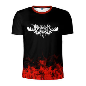 Мужская футболка 3D спортивная с принтом Dethklok в Курске, 100% полиэстер с улучшенными характеристиками | приталенный силуэт, круглая горловина, широкие плечи, сужается к линии бедра | band | dethklok | metal | music | rock | атрибутика | группа | метал | музыка | рок