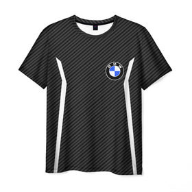 Мужская футболка 3D с принтом BMW Motorsport Carbon в Курске, 100% полиэфир | прямой крой, круглый вырез горловины, длина до линии бедер | bmw | bmw motorsport | bmw performance | carbon | m | motorsport | performance | sport | бмв | карбон | моторспорт | спорт