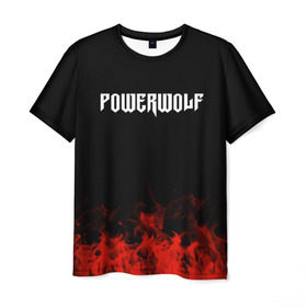 Мужская футболка 3D с принтом Powerwolf в Курске, 100% полиэфир | прямой крой, круглый вырез горловины, длина до линии бедер | band | metal | music | powerwolf | rock | атрибутика | группа | метал | музыка | рок