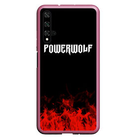 Чехол для Honor 20 с принтом Powerwolf в Курске, Силикон | Область печати: задняя сторона чехла, без боковых панелей | band | metal | music | powerwolf | rock | атрибутика | группа | метал | музыка | рок