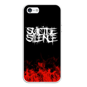 Чехол для iPhone 5/5S матовый с принтом Suicide Silence в Курске, Силикон | Область печати: задняя сторона чехла, без боковых панелей | band | metal | music | rock | suicide silence | атрибутика | группа | метал | музыка | рок