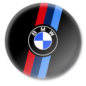 Значок с принтом BMW 2018 M Sport в Курске,  металл | круглая форма, металлическая застежка в виде булавки | bmw | bmw motorsport | bmw performance | carbon | m | motorsport | performance | sport | бмв | карбон | моторспорт | спорт