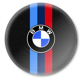Значок с принтом BMW Motorsport Carbon в Курске,  металл | круглая форма, металлическая застежка в виде булавки | bmw | bmw motorsport | bmw performance | carbon | m | motorsport | performance | sport | бмв | карбон | моторспорт | спорт