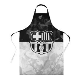 Фартук 3D с принтом FC Barca Black Collection в Курске, 100% полиэстер | общий размер — 65 х 85 см, ширина нагрудника — 26 см, горловина — 53 см, длина завязок — 54 см, общий обхват в поясе — 173 см. Принт на завязках и на горловине наносится с двух сторон, на основной части фартука — только с внешней стороны | Тематика изображения на принте: fc barcelona | fcb | барселона | спорт | спортивные | футбол | футбольный клуб