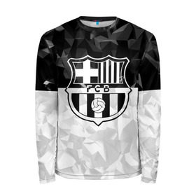 Мужской лонгслив 3D с принтом FC Barca Black Collection в Курске, 100% полиэстер | длинные рукава, круглый вырез горловины, полуприлегающий силуэт | Тематика изображения на принте: fc barcelona | fcb | барселона | спорт | спортивные | футбол | футбольный клуб