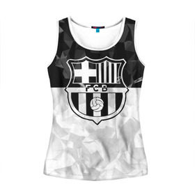 Женская майка 3D с принтом FC Barca Black Collection в Курске, 100% полиэстер | круглая горловина, прямой силуэт, длина до линии бедра | fc barcelona | fcb | барселона | спорт | спортивные | футбол | футбольный клуб