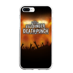 Чехол для iPhone 7Plus/8 Plus матовый с принтом Five Finger Death Punch в Курске, Силикон | Область печати: задняя сторона чехла, без боковых панелей | band | five finger death punch | metal | music | rock | атрибутика | группа | метал | музыка | рок