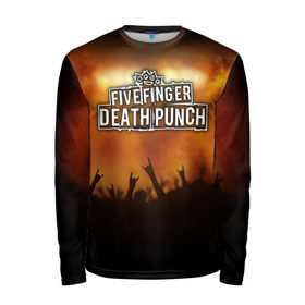 Мужской лонгслив 3D с принтом Five Finger Death Punch в Курске, 100% полиэстер | длинные рукава, круглый вырез горловины, полуприлегающий силуэт | band | five finger death punch | metal | music | rock | атрибутика | группа | метал | музыка | рок