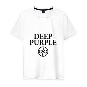Мужская футболка хлопок с принтом Deep Purple в Курске, 100% хлопок | прямой крой, круглый вырез горловины, длина до линии бедер, слегка спущенное плечо. | Тематика изображения на принте: 