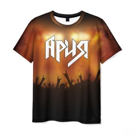 Мужская футболка 3D с принтом ария в Курске, 100% полиэфир | прямой крой, круглый вырез горловины, длина до линии бедер | aria | band | metal | music | rock | ария | атрибутика | группа | метал | музыка | рок