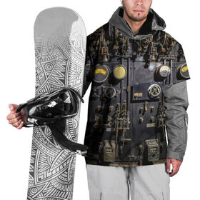Накидка на куртку 3D с принтом Механизм в Курске, 100% полиэстер |  | давление | дым | механизм | механика | панк | пар | рычаг | стим | стимпанк | тумблер