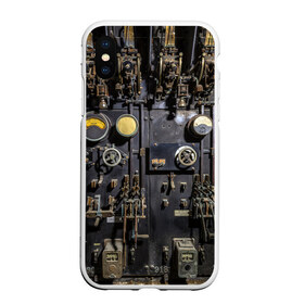 Чехол для iPhone XS Max матовый с принтом Механизм в Курске, Силикон | Область печати: задняя сторона чехла, без боковых панелей | давление | дым | механизм | механика | панк | пар | рычаг | стим | стимпанк | тумблер