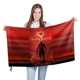 Флаг 3D с принтом Dark Souls в Курске, 100% полиэстер | плотность ткани — 95 г/м2, размер — 67 х 109 см. Принт наносится с одной стороны | dark souls | praise the sun | you died | дарк соулс
