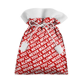Подарочный 3D мешок с принтом YNWA красный в Курске, 100% полиэстер | Размер: 29*39 см | liverpool | ynwa | yol ll never walk alone | апл | ливерпуль | футбол