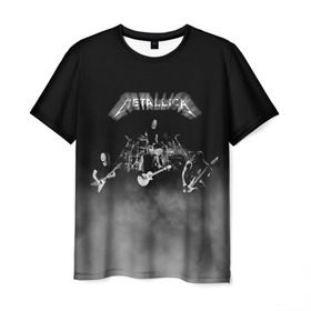 Мужская футболка 3D с принтом Группа Metallica в Курске, 100% полиэфир | прямой крой, круглый вырез горловины, длина до линии бедер | metallica | группа | джеймс хэтфилд | кирк хэмметт | ларс ульрих | метал | металика | металлика | миталика | музыка | роберт трухильо | рок | трэш | трэшметал | хард | хардрок | хеви | хевиметал