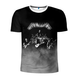 Мужская футболка 3D спортивная с принтом Группа Metallica в Курске, 100% полиэстер с улучшенными характеристиками | приталенный силуэт, круглая горловина, широкие плечи, сужается к линии бедра | metallica | группа | джеймс хэтфилд | кирк хэмметт | ларс ульрих | метал | металика | металлика | миталика | музыка | роберт трухильо | рок | трэш | трэшметал | хард | хардрок | хеви | хевиметал
