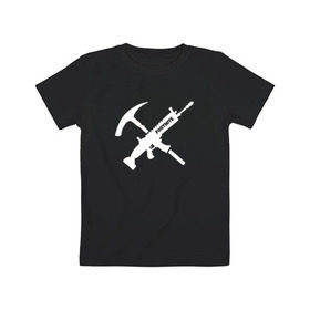 Детская футболка хлопок с принтом Fortnite в Курске, 100% хлопок | круглый вырез горловины, полуприлегающий силуэт, длина до линии бедер | battle royale | fortnite | батл роял | фортнайт