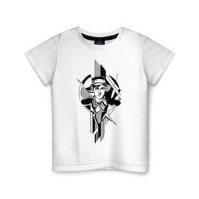Детская футболка хлопок с принтом Молодой Маяковский в Курске, 100% хлопок | круглый вырез горловины, полуприлегающий силуэт, длина до линии бедер | авангард | геометрия | портрет | поэт