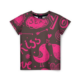 Детская футболка 3D с принтом Это праздник любви в Курске, 100% гипоаллергенный полиэфир | прямой крой, круглый вырез горловины, длина до линии бедер, чуть спущенное плечо, ткань немного тянется | 