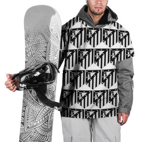 Накидка на куртку 3D с принтом Atletico Madrid Black&White в Курске, 100% полиэстер |  | атлетико мадрид | эмблема