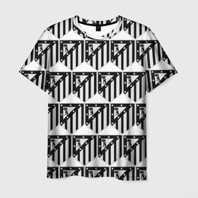 Мужская футболка 3D с принтом Atletico Madrid Black&White в Курске, 100% полиэфир | прямой крой, круглый вырез горловины, длина до линии бедер | Тематика изображения на принте: атлетико мадрид | эмблема