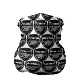 Бандана-труба 3D с принтом Arsenal Black&White в Курске, 100% полиэстер, ткань с особыми свойствами — Activecool | плотность 150‒180 г/м2; хорошо тянется, но сохраняет форму | 