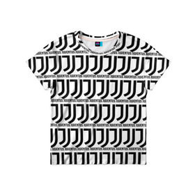 Детская футболка 3D с принтом Juventus в Курске, 100% гипоаллергенный полиэфир | прямой крой, круглый вырез горловины, длина до линии бедер, чуть спущенное плечо, ткань немного тянется | 