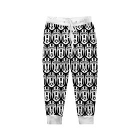 Детские брюки 3D с принтом Juventus Black&White в Курске, 100% полиэстер | манжеты по низу, эластичный пояс регулируется шнурком, по бокам два кармана без застежек, внутренняя часть кармана из мелкой сетки | 
