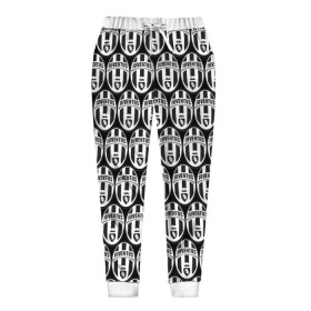 Женские брюки 3D с принтом Juventus Black&White в Курске, полиэстер 100% | прямой крой, два кармана без застежек по бокам, с мягкой трикотажной резинкой на поясе и по низу штанин. В поясе для дополнительного комфорта — широкие завязки | 