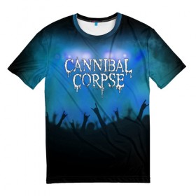 Мужская футболка 3D с принтом Cannibal Corpse в Курске, 100% полиэфир | прямой крой, круглый вырез горловины, длина до линии бедер | 
