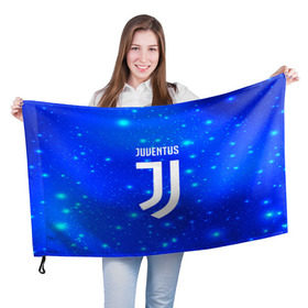 Флаг 3D с принтом Juventus space collection в Курске, 100% полиэстер | плотность ткани — 95 г/м2, размер — 67 х 109 см. Принт наносится с одной стороны | football | soccer | ювентус