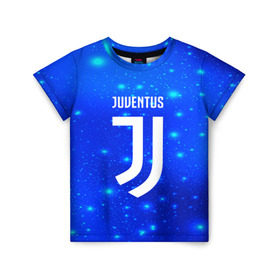 Детская футболка 3D с принтом Juventus space collection в Курске, 100% гипоаллергенный полиэфир | прямой крой, круглый вырез горловины, длина до линии бедер, чуть спущенное плечо, ткань немного тянется | football | soccer | ювентус