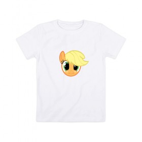 Детская футболка хлопок с принтом My Little Pony в Курске, 100% хлопок | круглый вырез горловины, полуприлегающий силуэт, длина до линии бедер | Тематика изображения на принте: my little pony | арт | игра | лошадь | май литл пони | мультфильм | пони | прикольные