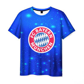 Мужская футболка 3D с принтом FC Bayern Munchen space 2018 в Курске, 100% полиэфир | прямой крой, круглый вырез горловины, длина до линии бедер | bayern munchen | football | footer | soccer | socker | спорт | футбол | футбольный клуб