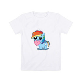 Детская футболка хлопок с принтом Май литл пони в Курске, 100% хлопок | круглый вырез горловины, полуприлегающий силуэт, длина до линии бедер | my little pony | арт | игра | май литл пони | милая | мультфильм | няша | прикольные