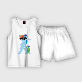 Детская пижама с шортами хлопок с принтом Крутая пони в Курске,  |  | my little pony | swag | арт | игра | крутая | лошадь | май литл пони | мультфильм | прикольные