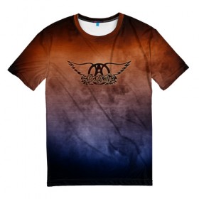 Мужская футболка 3D с принтом Aerosmith в Курске, 100% полиэфир | прямой крой, круглый вырез горловины, длина до линии бедер | aerosmith | band | metal | music | rock | атрибутика | группа | метал | музыка | рок