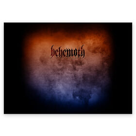 Поздравительная открытка с принтом Behemoth в Курске, 100% бумага | плотность бумаги 280 г/м2, матовая, на обратной стороне линовка и место для марки
 | Тематика изображения на принте: band | behemoth | metal | music | rock | атрибутика | группа | метал | музыка | рок