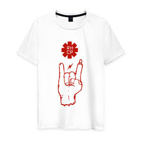 Мужская футболка хлопок с принтом Коза Red Hot Chili Peppers в Курске, 100% хлопок | прямой крой, круглый вырез горловины, длина до линии бедер, слегка спущенное плечо. | red hot chili peppers | rhcp | перцы | ред хот чили пепперс | рхчп | рэд