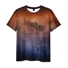 Мужская футболка 3D с принтом Judas Priest в Курске, 100% полиэфир | прямой крой, круглый вырез горловины, длина до линии бедер | band | judas priest | metal | music | rock | атрибутика | группа | метал | музыка | рок