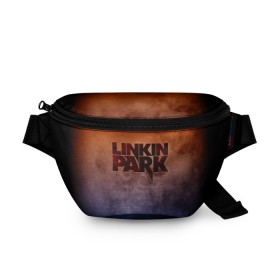 Поясная сумка 3D с принтом Linkin Park в Курске, 100% полиэстер | плотная ткань, ремень с регулируемой длиной, внутри несколько карманов для мелочей, основное отделение и карман с обратной стороны сумки застегиваются на молнию | band | linkin park | metal | music | rock | атрибутика | группа | метал | музыка | рок