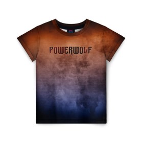 Детская футболка 3D с принтом Powerwolf в Курске, 100% гипоаллергенный полиэфир | прямой крой, круглый вырез горловины, длина до линии бедер, чуть спущенное плечо, ткань немного тянется | band | metal | music | powerwolf | rock | атрибутика | группа | метал | музыка | рок