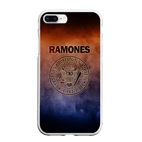 Чехол для iPhone 7Plus/8 Plus матовый с принтом Ramones в Курске, Силикон | Область печати: задняя сторона чехла, без боковых панелей | band | metal | music | ramones | rock | атрибутика | группа | метал | музыка | рок
