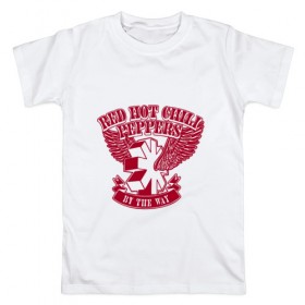 Мужская футболка хлопок с принтом Red Hot Chili Peppers в Курске, 100% хлопок | прямой крой, круглый вырез горловины, длина до линии бедер, слегка спущенное плечо. | 