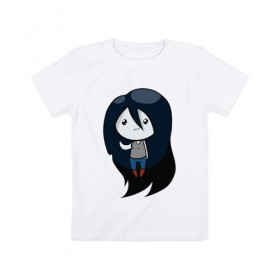 Детская футболка хлопок с принтом Marceline в Курске, 100% хлопок | круглый вырез горловины, полуприлегающий силуэт, длина до линии бедер | 